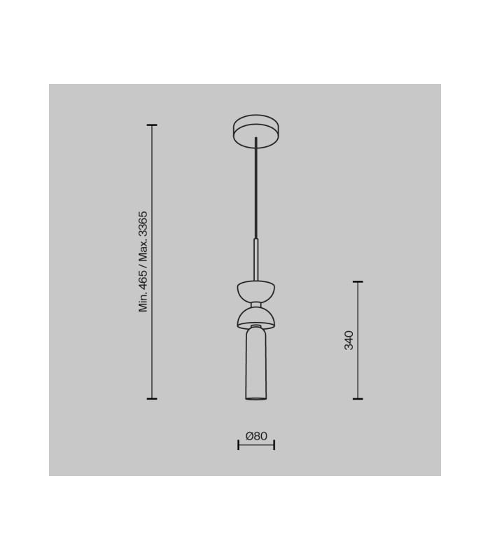 Kyoto Modern Slim Pendant Ceiling Light White 1xG9-3