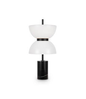 Kyoto Modern Integrated LED Table Lamp Black 3000K 350lm White Shade-1