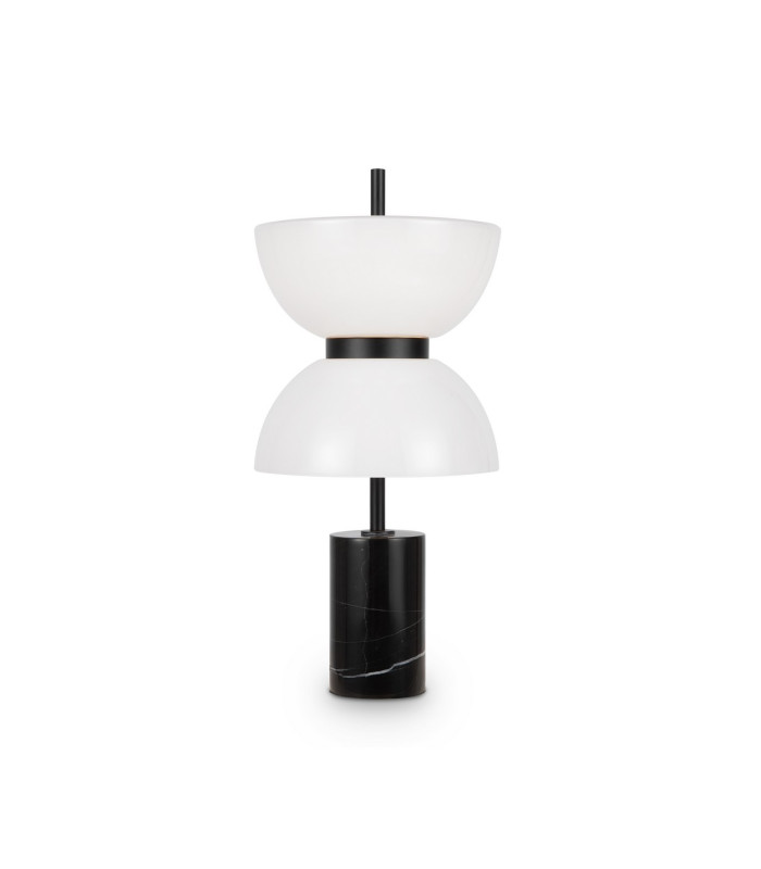Kyoto Modern Integrated LED Table Lamp Black 3000K 350lm White Shade-1