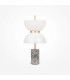 Kyoto Modern Integrated LED Table Lamp Gold And Grey 3000K 500lm White Shade-1