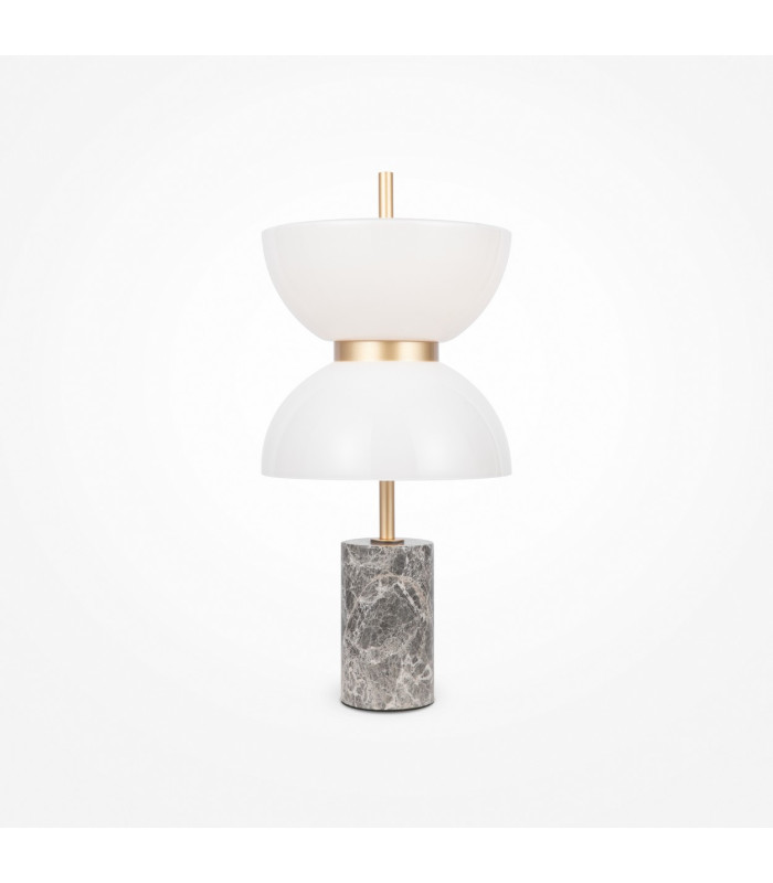 Kyoto Modern Integrated LED Table Lamp Gold And Grey 3000K 500lm White Shade-1
