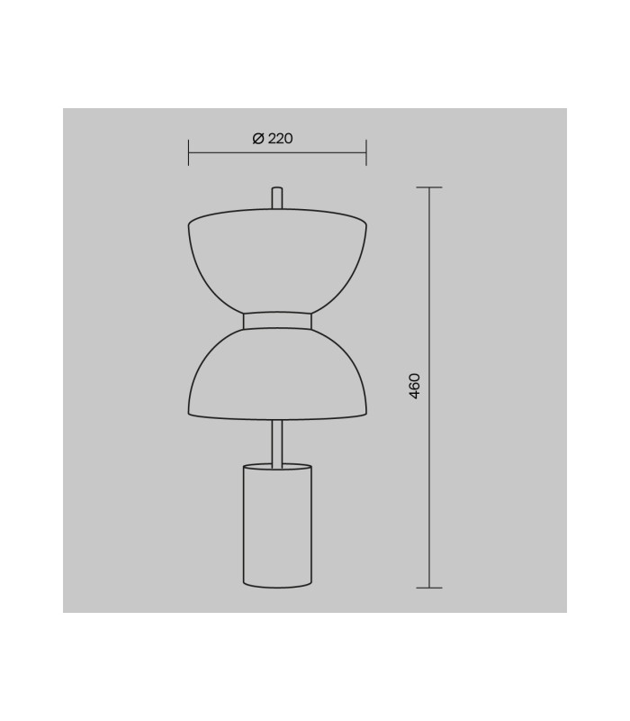 Kyoto Modern Integrated LED Table Lamp Black 3000K 350lm White Shade-3