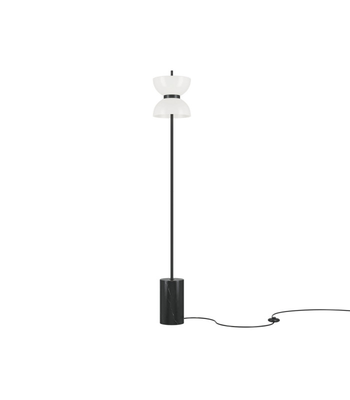 Kyoto Modern Floor Lamp Black 3000K 1300lm White Shade-1