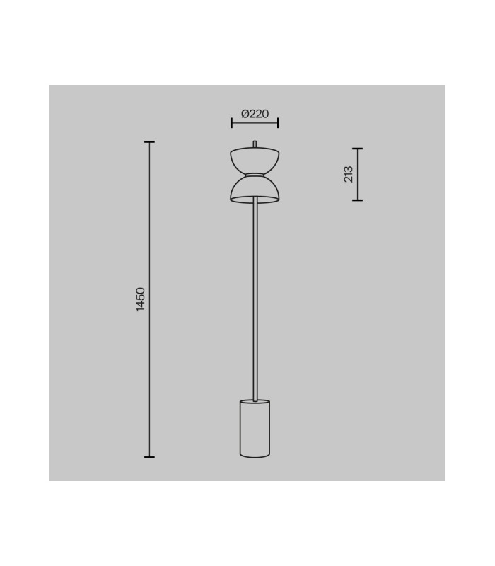 Kyoto Modern Floor Lamp Black 3000K 1300lm White Shade-3