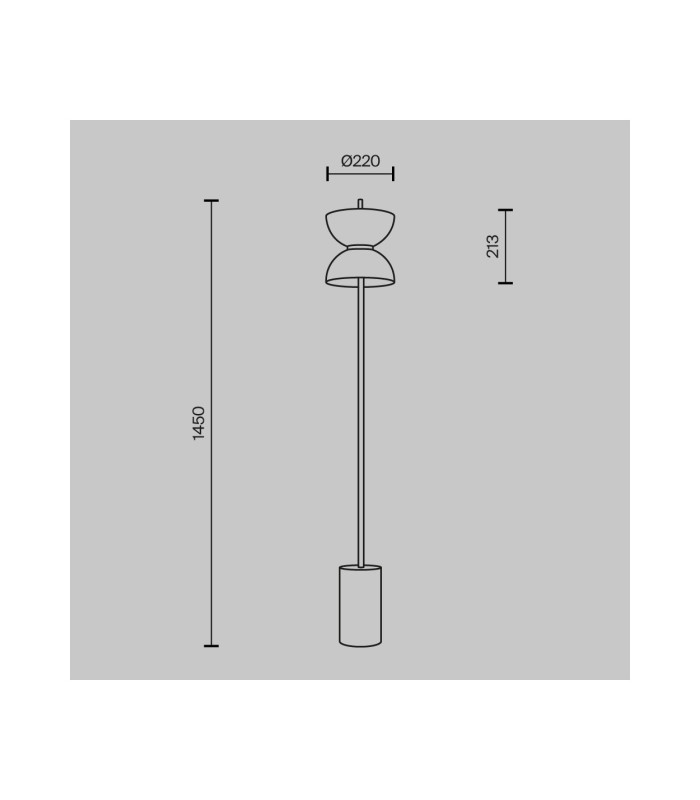 Kyoto Modern Floor Lamp White 3000K 1300lm-3