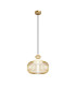 Levitation Modern 35cm Wire Frame Pendant Ceiling Light Brass 1xG9 White Shade-1