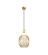 Levitation Modern 25cm Wire Frame Pendant Ceiling Light Brass 1xG9 White Shade-1