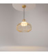 Levitation Modern 35cm Wire Frame Pendant Ceiling Light Brass 1xG9 White Shade-2