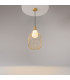 Levitation Modern 25cm Wire Frame Pendant Ceiling Light Brass 1xG9 White Shade-2