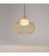 Levitation Modern 35cm Wire Frame Pendant Ceiling Light Brass 1xG9 White Shade-5