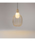 Levitation Modern 25cm Wire Frame Pendant Ceiling Light Brass 1xG9 White Shade-5