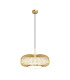 Levitation Modern Wire Frame Pendant Ceiling Light Brass 3000K 500lm White Shade-1