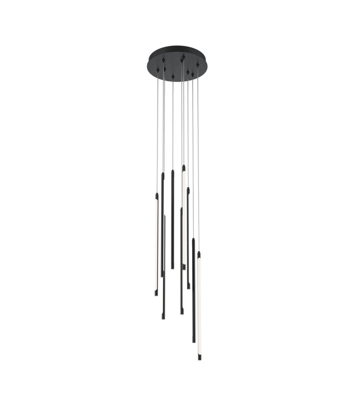 Light Stick Modern Cluster Pendant Ceiling Light Black 3000K 3350lm White Shade-1