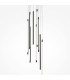Light Stick Modern Cluster Pendant Ceiling Light Black 3000K 3350lm White Shade-3