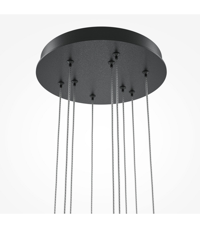 Light Stick Modern Cluster Pendant Ceiling Light Black 3000K 3350lm White Shade-4