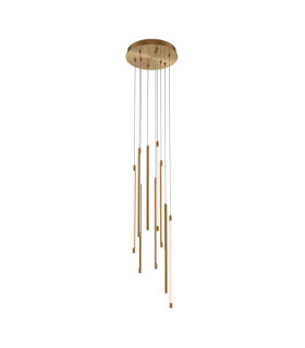 Light Stick Modern Cluster Pendant Ceiling Light Brass 3000K 3350lm White Shade-1