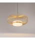 Levitation Modern Wire Frame Pendant Ceiling Light Brass 3000K 500lm White Shade-5