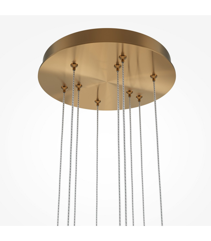 Light Stick Modern Cluster Pendant Ceiling Light Brass 3000K 3350lm White Shade-3