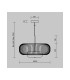 Levitation Modern Wire Frame Pendant Ceiling Light Brass 3000K 500lm White Shade-7