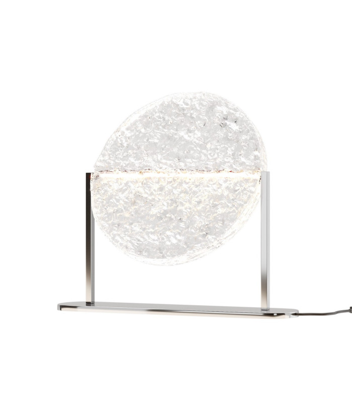 Mangata Modern Integrated LED Table Lamp Dimmable Chrome 3000K 250lm Acrylic Shade-1