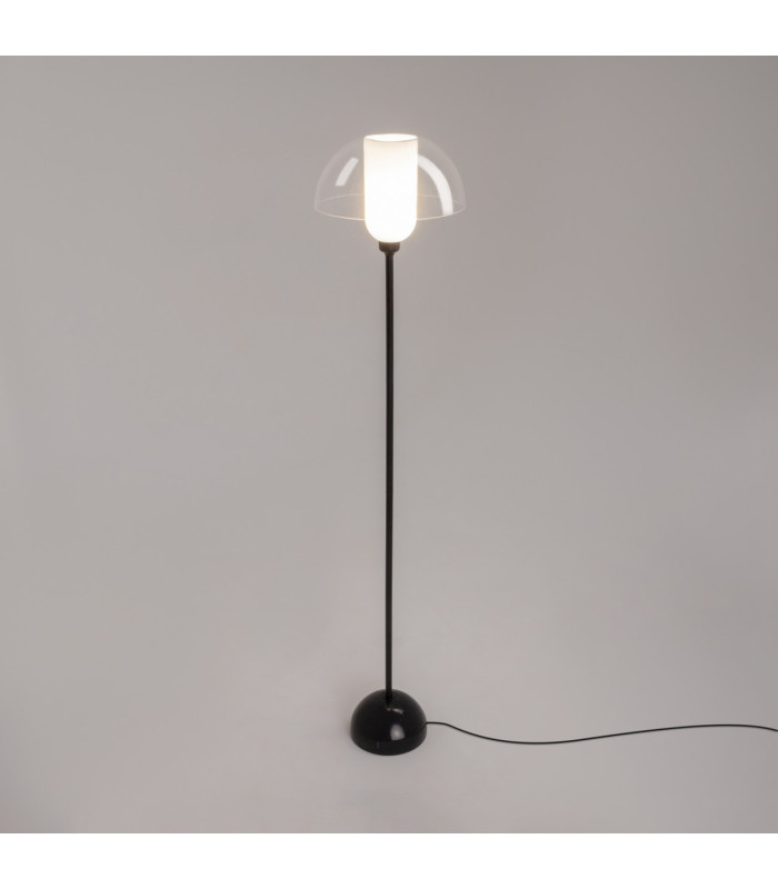 Memory Modern Floor Lamp Black 1xE14 Glass Shade-5