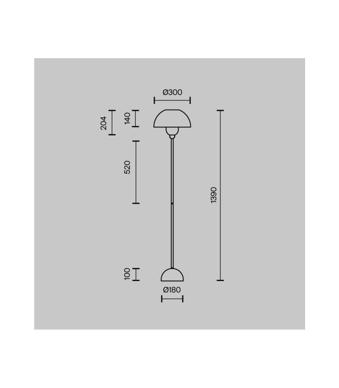 Memory Modern Floor Lamp Black 1xE14 Glass Shade-7