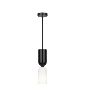 Memory Modern Slim Pendant Ceiling Light Black 1xE14 White Black Shade-1