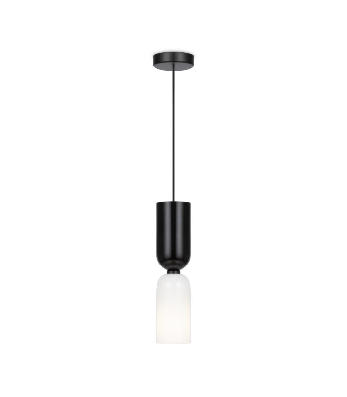 Memory Modern Slim Pendant Ceiling Light Black 1xE14 White Black Shade-1