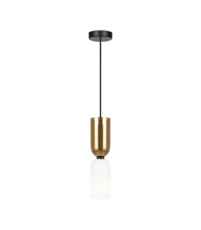 Memory Modern Slim Pendant Ceiling Light Black 1xE14 White Gold Shade-1