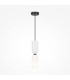 Memory Modern Slim Pendant Ceiling Light Black 1xE14 White Shade-1
