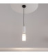 Memory Modern Slim Pendant Ceiling Light Black 1xE14 White Shade-2