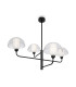 Memory Modern Multi Arm Pendant Ceiling Light Black 4xE14 Glass Shade-1