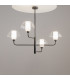 Memory Modern Multi Arm Pendant Ceiling Light Black 4xE14 Glass Shade-2