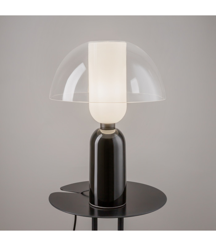 Memory Modern Table Lamp Black 1xE14 Glass Shade-2