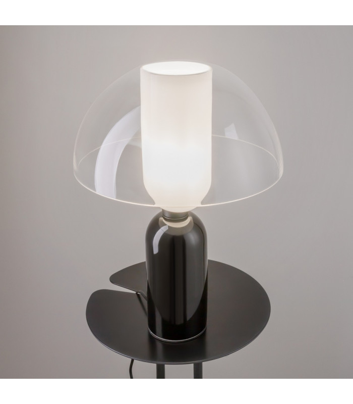 Memory Modern Table Lamp Black 1xE14 Glass Shade-5