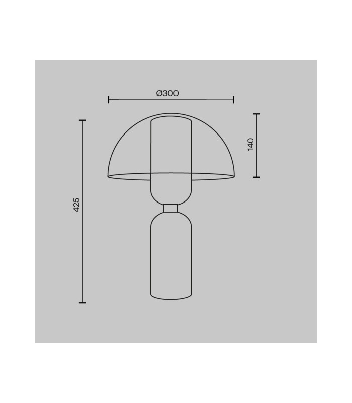 Memory Modern Table Lamp Black 1xE14 Glass Shade-7