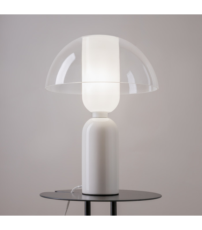 Memory Modern Table Lamp White 1xE14 Glass Shade-2