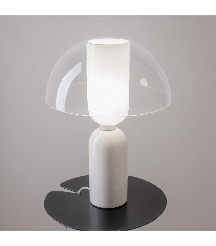 Memory Modern Table Lamp White 1xE14 Glass Shade-5