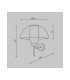 Memory Modern Dome Wall Lamp Black 1xE14 Glass Shade-7