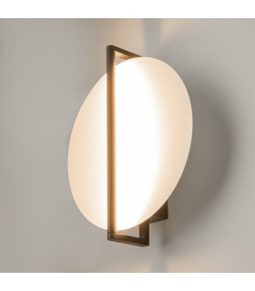 Mira Modern Integrated LED Wall Lamp Black 3000K 200lm White Shade-2