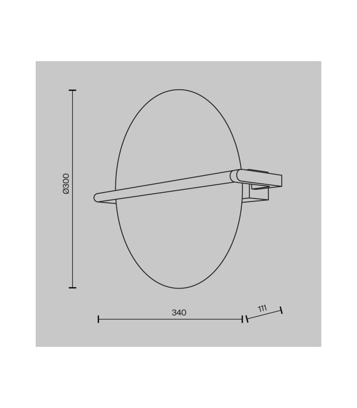 Mira Modern Integrated LED Wall Lamp Black 3000K 200lm White Shade-7