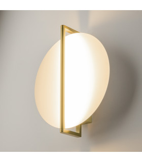 Mira Modern Integrated LED Wall Lamp Gold 3000K 300lm White Shade-2