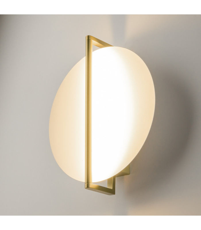 Mira Modern Integrated LED Wall Lamp Gold 3000K 300lm White Shade-2