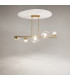 Miracle Modern Bar Pendant Ceiling Light Brass 5xG9 Glass Shade-2