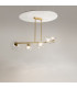 Miracle Modern Bar Pendant Ceiling Light Brass 5xG9 Glass Shade-4