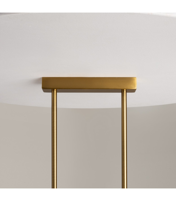 Miracle Modern Bar Pendant Ceiling Light Brass 5xG9 Glass Shade-5