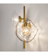 Miracle Modern Wall Lamp Brass 2xG9 Glass Shade-2