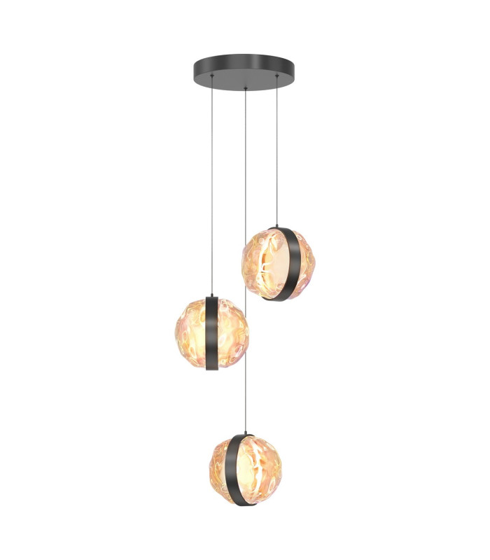 Misterio Modern Cluster Pendant Ceiling Light Dimmable Black 2700K 2000lm Colorful Shade-1