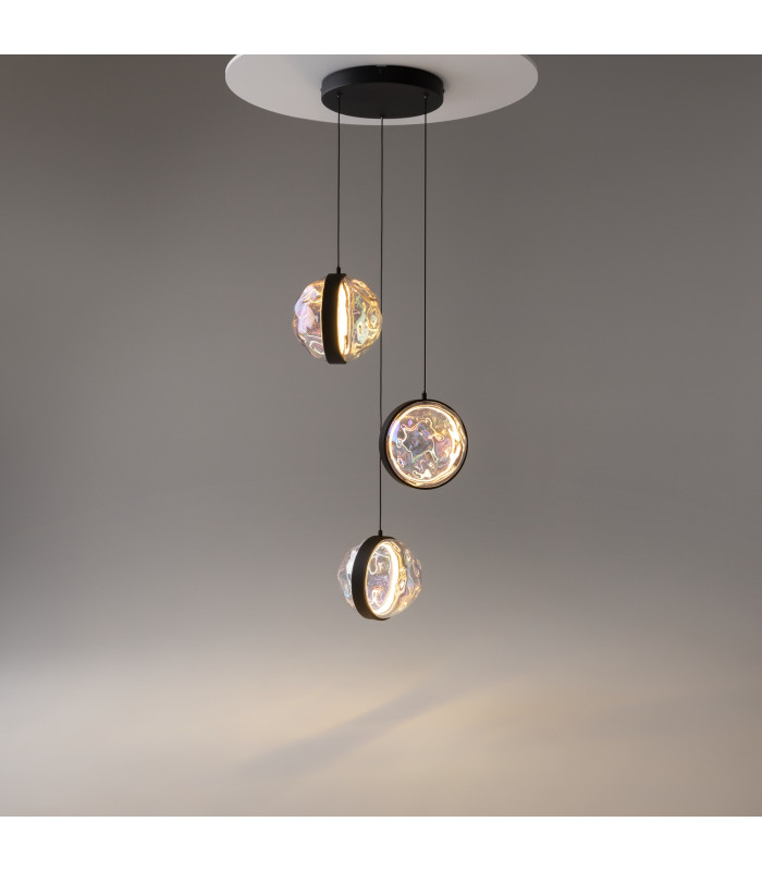 Misterio Modern Cluster Pendant Ceiling Light Dimmable Black 2700K 2000lm Colorful Shade-2