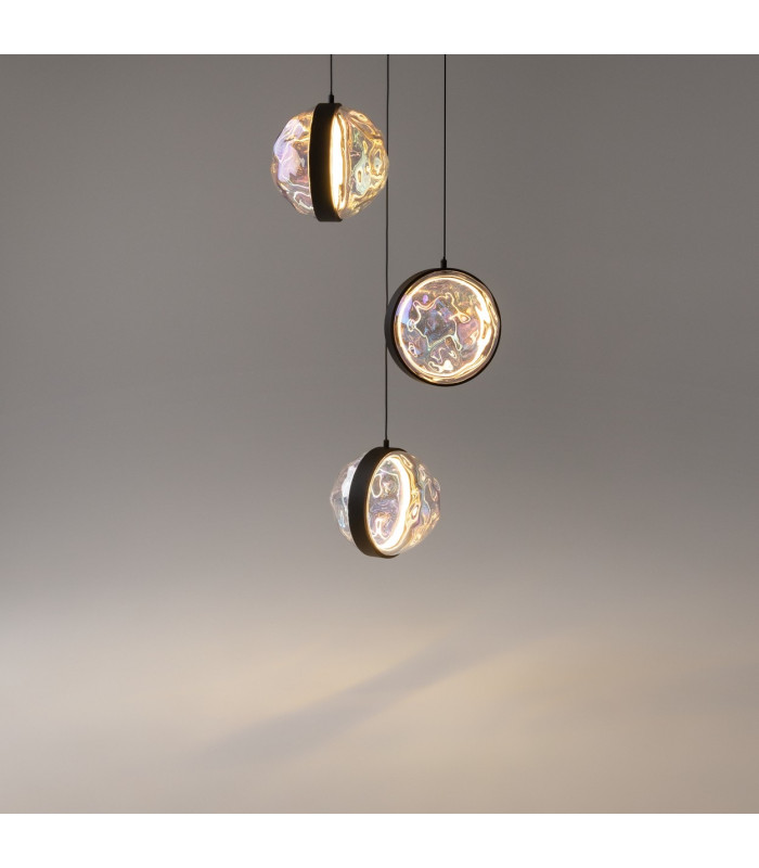 Misterio Modern Cluster Pendant Ceiling Light Dimmable Black 2700K 2000lm Colorful Shade-5